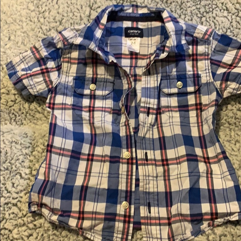 Plaid button down shirt